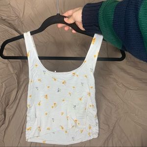 Pacsun floral cropped tank